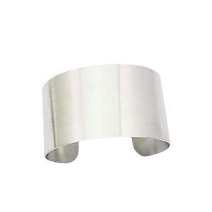 NEW SILVER PLATED WIDE BANGLE BRACELET NWT